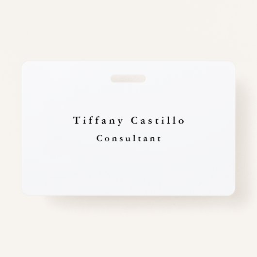 Einfache Schlichte Elegant Moderne Ausweis (Vorderseite)