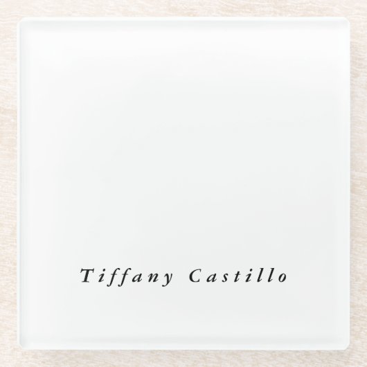 Einfache Schlichte Elegant Moderne Glasuntersetzer (Vorderseite)