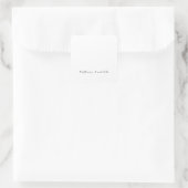 Einfache Schlichte Elegant Moderne Quadratischer Aufkleber (Tasche)