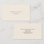Einfache Schlichte Elegante Signatur Creme Moderne Visitenkarte (Vorne/Hinten)