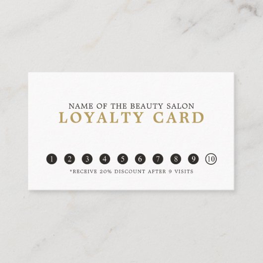 Einfache Schlichte Elegante Treuekarte (Vorderseite)