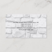 Einfache Schlichte Elegante Wall Stones Moderne Visitenkarte (Rückseite)