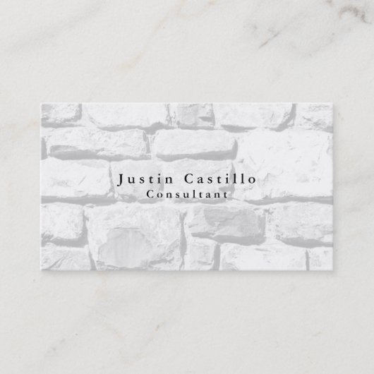 Einfache Schlichte Elegante Wall Stones Moderne Visitenkarte (Vorderseite)