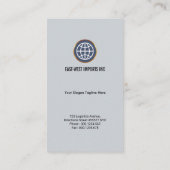 Einfache schlichte elegante zweischneidige visitenkarte (Rückseite)