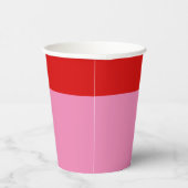 Einfache Schlichte Feierlichkeiten in Rot und Rosa Pappbecher (Rechts)