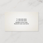 Einfache Schlichte Freelance Writer Minimalistisch Visitenkarte (Rückseite)