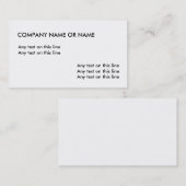 Einfache schlichte Geschäfts-Karten Visitenkarte (Vorne/Hinten)