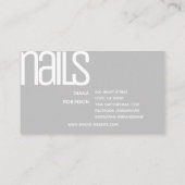 Einfache Schlichte Graue Minimalistische Moderne B Visitenkarte (Rückseite)