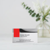 Einfache Schlichte, graue, moderne Visitenkarte (Stehend Vorderseite)