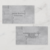 Einfache Schlichte Graumauer Minimalistisch Modern Visitenkarte (Vorne/Hinten)