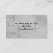 Einfache Schlichte Graumauer Minimalistisch Modern Visitenkarte (Rückseite)