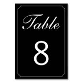 Einfache Schlichte Grenze Doppelseitige Tischnumme Tischnummer (Rückseite)