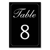 Einfache Schlichte Grenze Doppelseitige Tischnumme Tischnummer (Vorderseite)