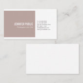 Einfache Schlichte Harmonische Farben Moderne Beru Visitenkarte (Vorne/Hinten)