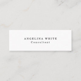 Einfache Schlichte Haut Weiß Beruflich kreativ Mini Visitenkarte