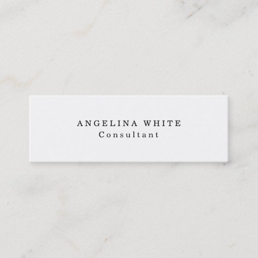 Einfache Schlichte Haut Weiß Beruflich kreativ Mini Visitenkarte (Vorderseite)