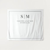 Einfache Schlichte Hintergrundhochzeit Wandteppich (Vorderseite (Horizontal))