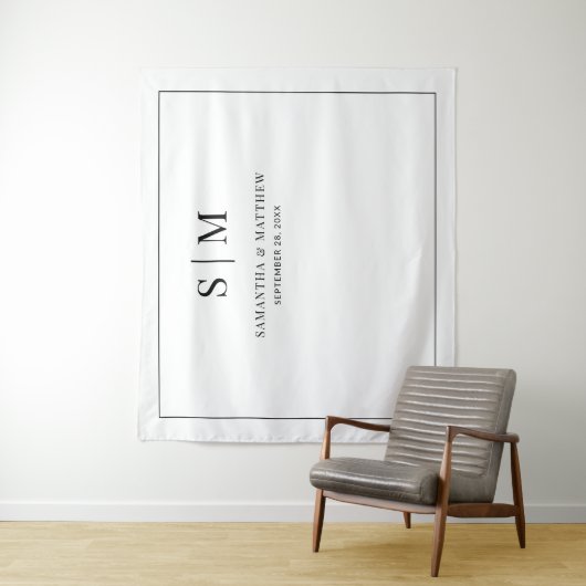 Einfache Schlichte Hintergrundhochzeit Wandteppich (Beispiel)