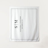 Einfache Schlichte Hintergrundhochzeit Wandteppich (Vorderseite)