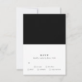Einfache Schlichte Hochzeit der Black Onyx Wüste RSVP Karte (Vorderseite)