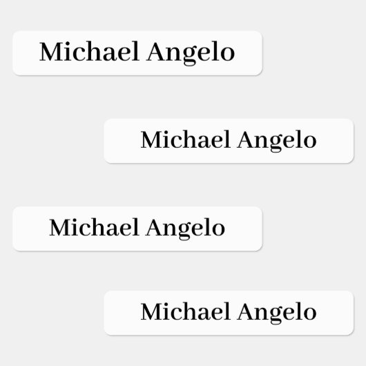 Einfache Schlichte Individuelle Name-Labels Etiketten (Gruppe)