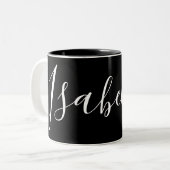 Einfache Schlichte Isabella Zweifarbige Tasse (Vorderseite Links)