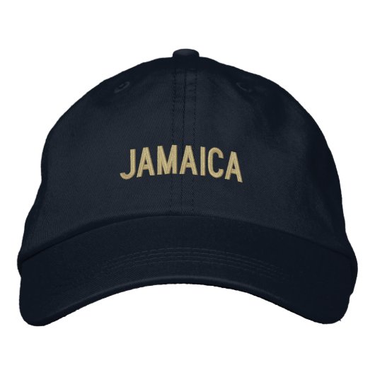 Einfache Schlichte Jamaica-Wortfarbe Bestickte Baseballkappe (Vorderseite)