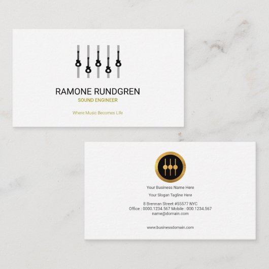 Einfache schlichte kreative solide visitenkarte (Vorne/Hinten)