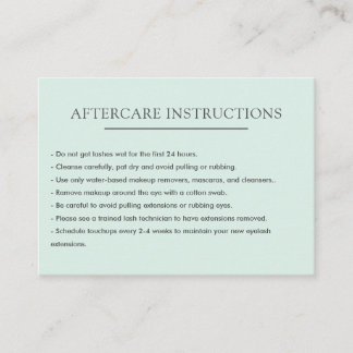 Einfache Schlichte Lash Extension Microblading Aft Visitenkarte