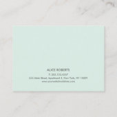 Einfache Schlichte Lash Extension Microblading Aft Visitenkarte (Rückseite)