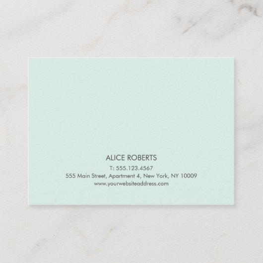 Einfache Schlichte Lash Extension Microblading Aft Visitenkarte (Rückseite)