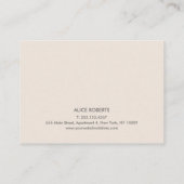 Einfache Schlichte Lash Extension Microblading Aft Visitenkarte (Rückseite)