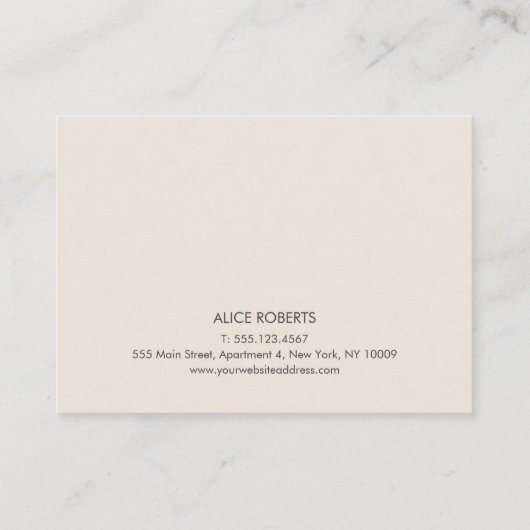 Einfache Schlichte Lash Extension Microblading Aft Visitenkarte (Rückseite)