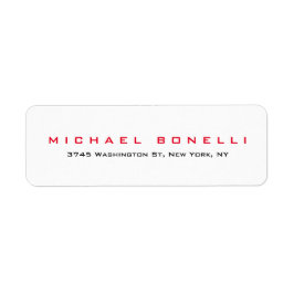 Einfache Schlichte, leicht lesbare weiße Adressenb