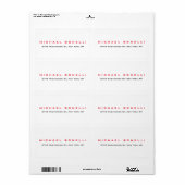 Einfache Schlichte, leicht lesbare weiße Adressenb (Vorne)