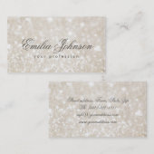 Einfache Schlichte Leinenschimmerkarte Visitenkarte (Vorne/Hinten)