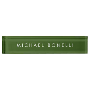 Einfache Schlichte Minimal Elegant Modernes Forest Namensplakette
