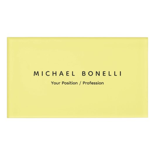 Einfache Schlichte Minimal Elegant Modernes, helle Namenschild (Vorderseite)