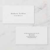 Einfache Schlichte Minimalistische Berufliche Legi Visitenkarte (Vorne/Hinten)