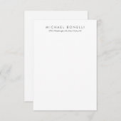 Einfache Schlichte Minimalistische Elegant Moderne Begleitkarte (Vorne/Hinten)