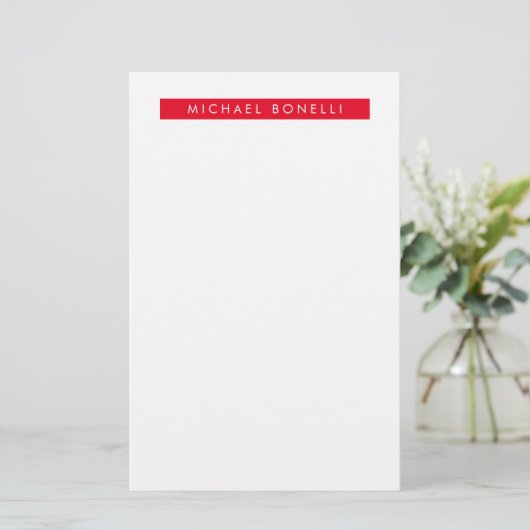 Einfache Schlichte Minimalistische Elegant Moderne Briefpapier (Stehend Vorderseite)