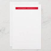 Einfache Schlichte Minimalistische Elegant Moderne Briefpapier (Vorne/Hinten)