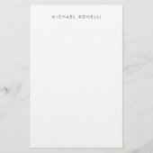 Einfache Schlichte Minimalistische Elegant Moderne Briefpapier (Vorderseite)