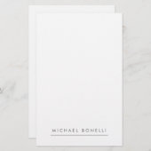 Einfache Schlichte Minimalistische Elegant Moderne Briefpapier (Vorne/Hinten)