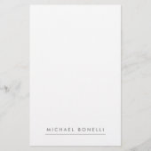 Einfache Schlichte Minimalistische Elegant Moderne Briefpapier (Vorderseite)