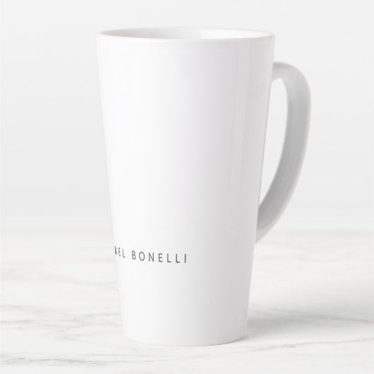 Einfache Schlichte Minimalistische Elegant Moderne Milchtasse (Rechte Ecke)