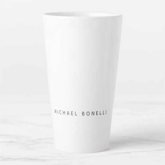 Einfache Schlichte Minimalistische Elegant Moderne Milchtasse (Vorderseite)