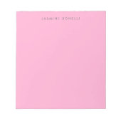 Einfache Schlichte Minimalistische Elegant Moderne Notizblock (Vorderseite)