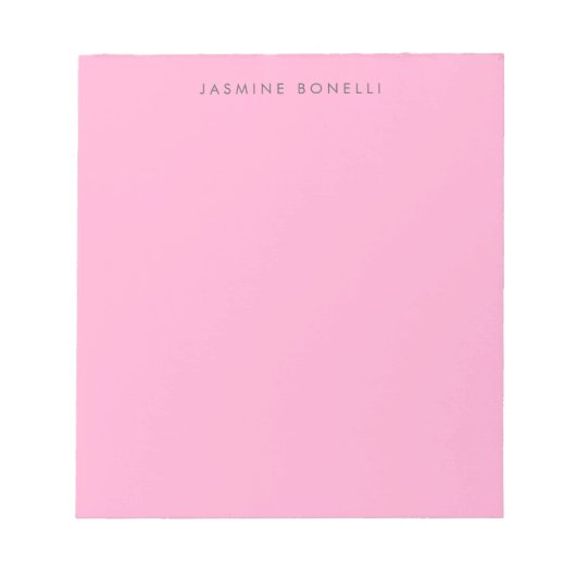 Einfache Schlichte Minimalistische Elegant Moderne Notizblock (Vorderseite)