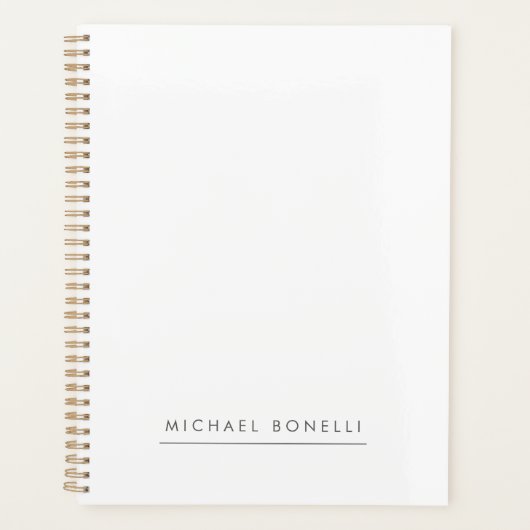 Einfache Schlichte Minimalistische Elegant Moderne Planer (Vorderseite)